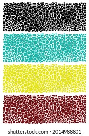 Reptile skin. Vector set. Animal print background.