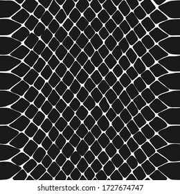 Reptile or snake skin. Animal print, spotted surface monochrome black background. Vector seamless texture