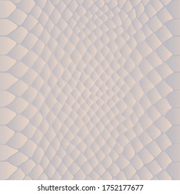 Reptile or snake skin. Animal print, spotted surface white monochrome background. Vector seamless texture