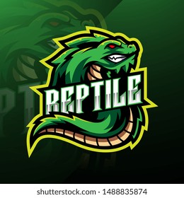 Reptile sport mascot logo design