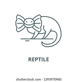 Reptile vector line icon, linear concept, outline sign, symbol