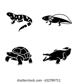 Reptiles & Amphibians vector icons