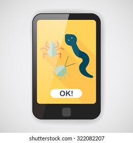 Reptiles flat icon with long shadow,eps10