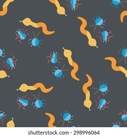 Reptiles flat icon,eps10 seamless pattern background