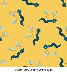 Reptiles flat icon,eps10 seamless pattern background