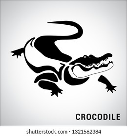 Reptiles icons. Crocodile