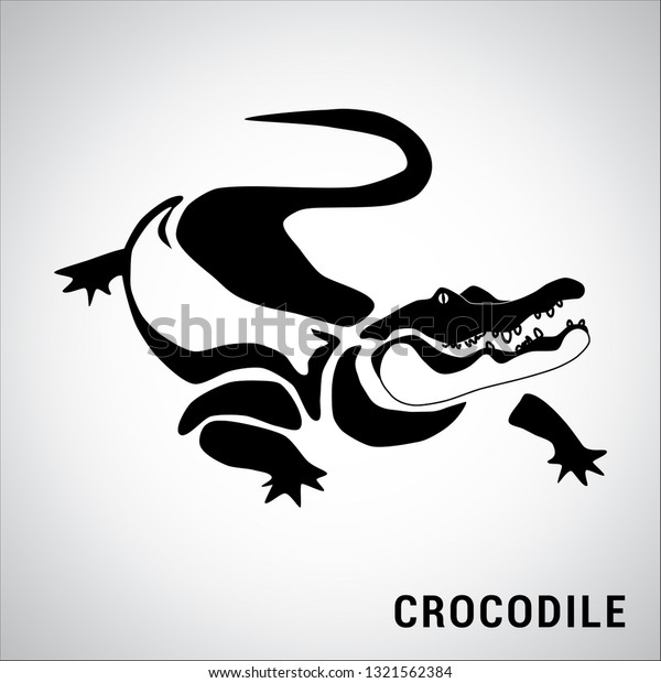 Reptiles Icons Crocodile Stock Vector (Royalty Free) 1321562384 ...