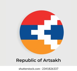 Republik Artsakh Blase Kreis rund Form Symbol Vektorgrafik