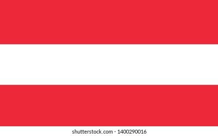 Republic of Austria flag vector icon.