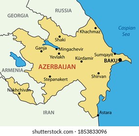 Republic of Azerbaijan - vector map