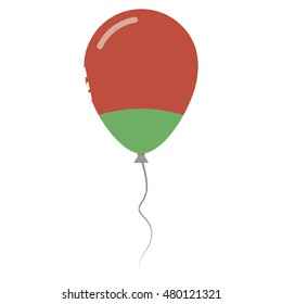 Republic of Belarus national colors isolated balloon on white background. Independence day patriotic poster. Flat style National day vector illustration.