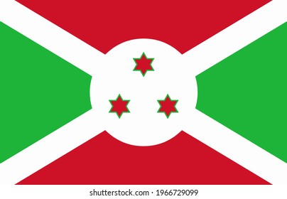 Republic of Burundi flag vector icon
