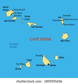 Republic of Cabo Verde - vector map