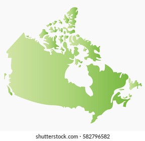 Republic of Canada vector map isolated on white background.