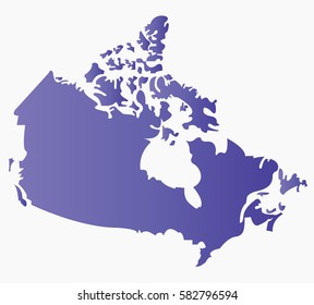Republic of Canada vector map isolated on white background.