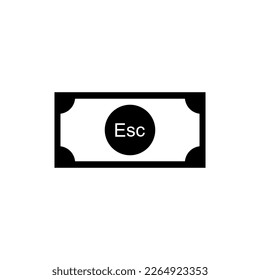 Republic of Cape Verde also called Cabo Verde Currency Symbol, Cape Verdean Escudo Icon, CVE Sign. Vector Illustration