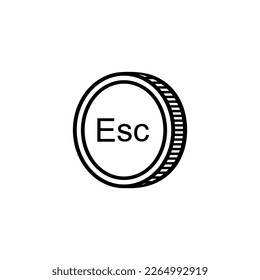 Republik Kap Verde auch genannt Cabo Verde Currency Symbol, Kap Verdean Escudo Icon, CVE Sign. Vektorgrafik