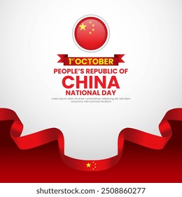 Fondo de diseño del Anuncio del Día Nacional de la República de China de Personas. Conveniente para el cartel, la tarjeta de felicitación o el Anuncio para China. Ilustración vectorial