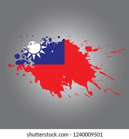 Republic of China Vector paint stain