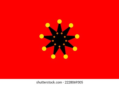 Republic of China war flag from 1912 to 1928, army flag, national symbol of Taiwan military flag vector illustration isolated.