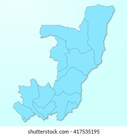 Republic of Congo blue map on degraded background vector