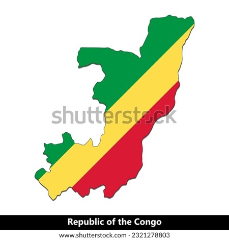 Republic of the Congo Country - Flag Map