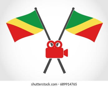 Republic of Congo Emblem Video Camera