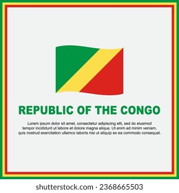 Republic Of The Congo Flag Background Design Template. Republic Of The Congo Independence Day Banner Social Media Post. Banner