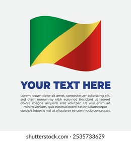 Republic of the Congo Flag Banner Background Template