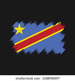 Flagge der Republik Kongo. Nationalflagge