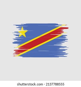 Die Flagge der Republik Kongo Schlagstöcke. Nationalflagge