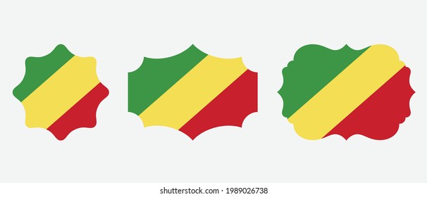 Republic of the Congo flag. flat icon symbol vector illustration