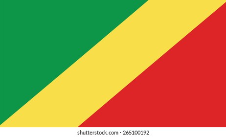 republic of the congo  Flag for Independence Day and infographic Vector illustration.