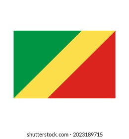 Ilustración vectorial de la bandera de la República del Congo