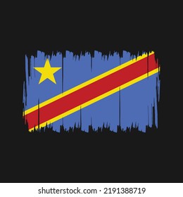 Flagge der Republik Kongo Vektor. Nationalflagge