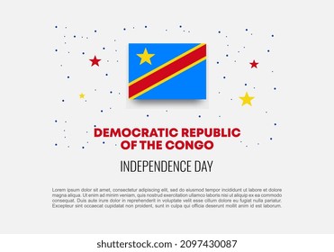 Die Republik Kongo Unabhängigkeitstag-Hintergrundposter für nationale Feierlichkeiten am 15. August.