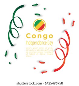 Republic of the Congo Independence Day Vector Template Design Illustration