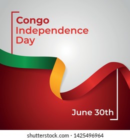 Republic of the Congo Independence Day Vector Template Design Illustration