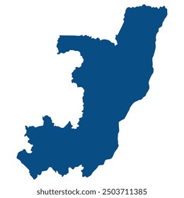 Mapa de la República del Congo. Mapa de la República del Congo en color azul