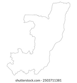 The Republic of the Congo map. Map of The Republic of the Congo in white color