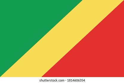 Republic of the Congo nation flag design template