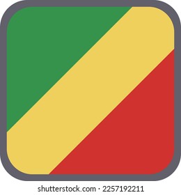 Republic of the Congo national flag  vector Illustration material