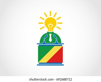 Republic of Congo Podium Bright Idea Businessman Speech