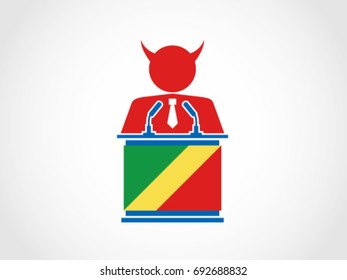 Republic of Congo Podium Corrupt Businessman Speech
