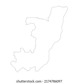 Esbozo del mapa del país vector de la República del Congo