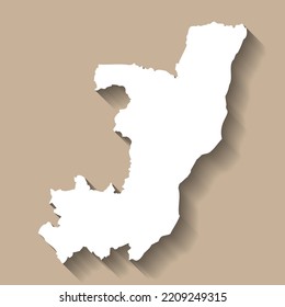Republic of the Congo vector country map silhouette