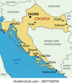 Republic of Croatia - vector map