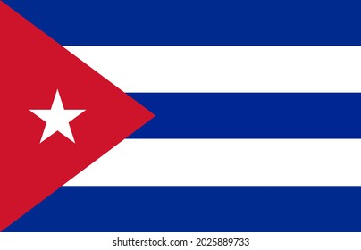 Republic of Cuba flag vector icon