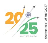 Republic Day 2025 India Minimal Design Vector