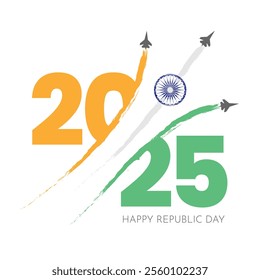 Republic Day 2025 India Minimal Design Vector